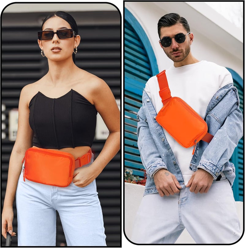 Joysoda Fanny Pack,Belt Bag,40 Inch Asjustable Strap Everywhere Belt Bag,for Women and Men Orange - Image 3